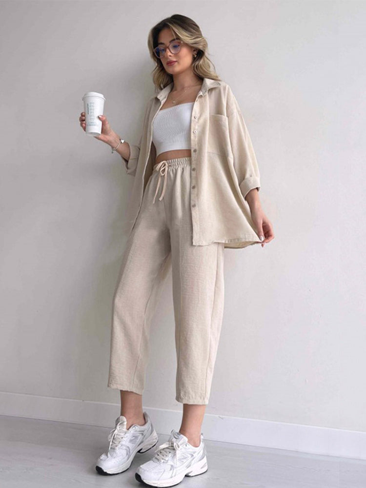 CARLA LINEN TWO PIECE SET
