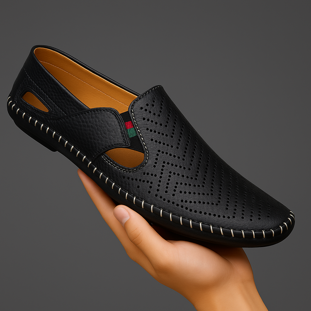 HAYDEN WOVEN LEATHER SANDALS