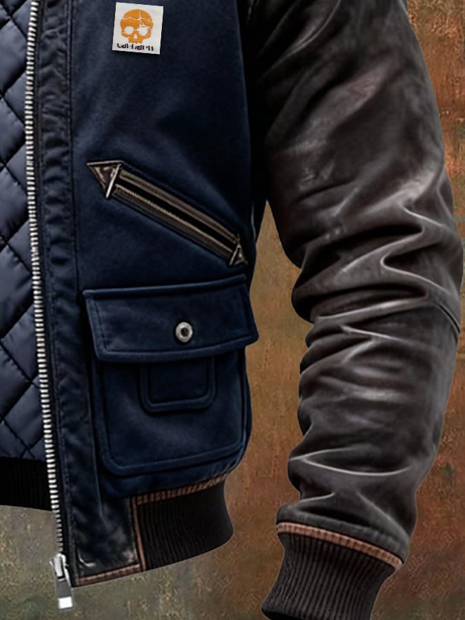 Franco Quilted Jacket with Leather Trim
