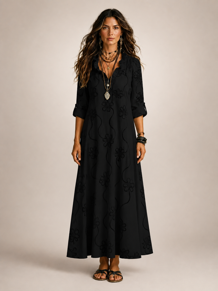 Merle Tummy-Flattering floral summer dress