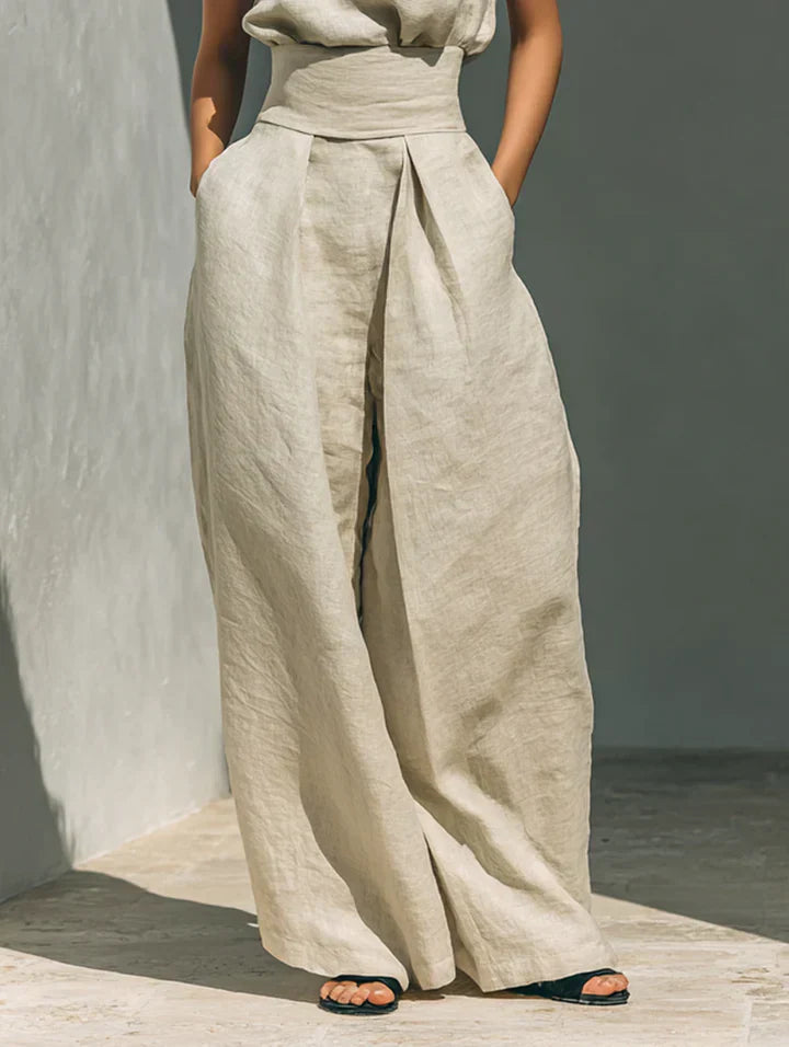 Flor | Cotton-Linen Wide-Leg Set