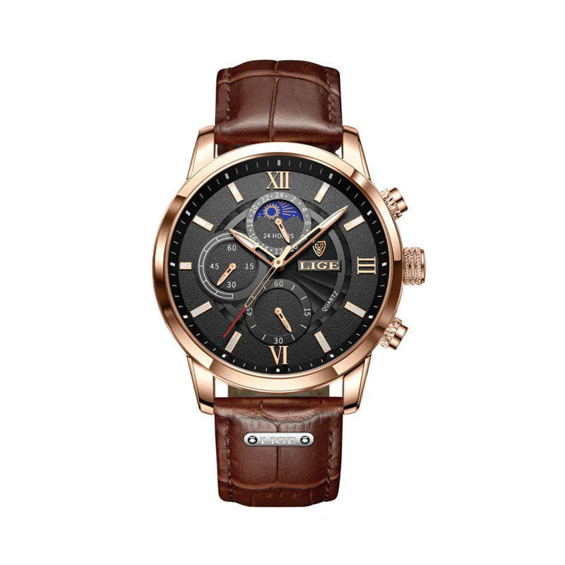 Napoli Watch with Genuine Leather Strap