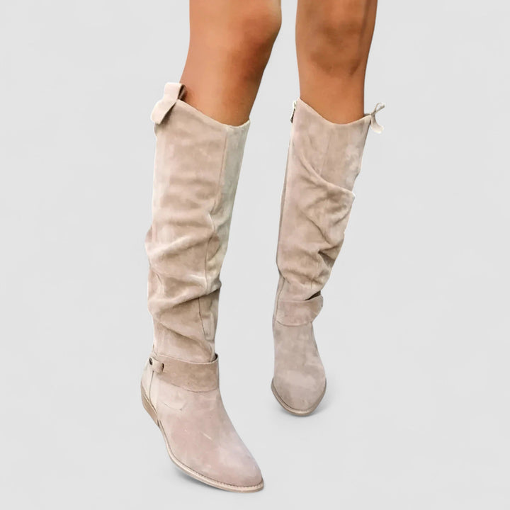 All-Day Support Nora Orthopaedic Boots — Suede-Look Western