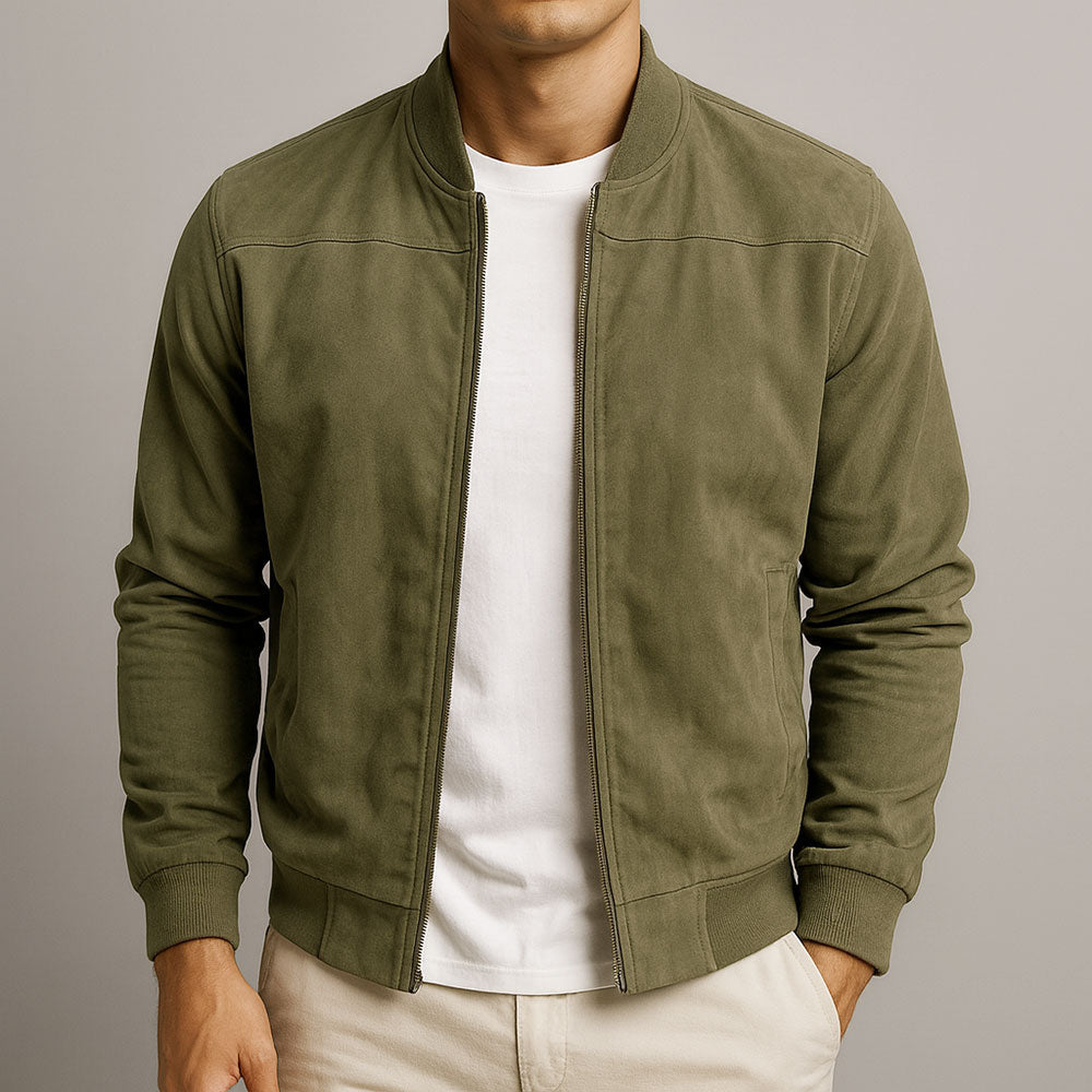 Carlos Suede Bomber Jacket