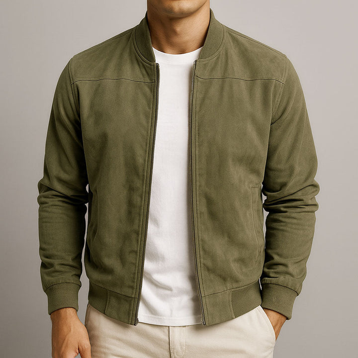 Carlos Suede Bomber Jacket