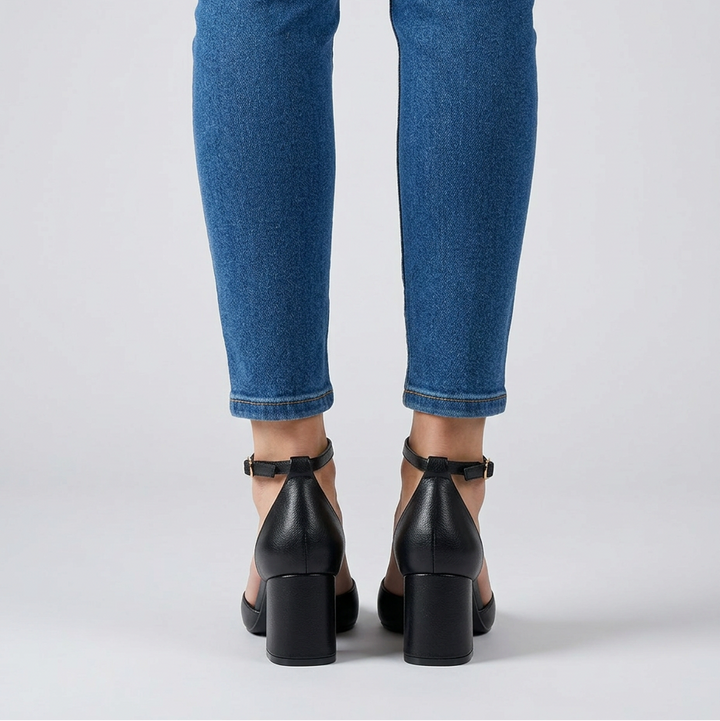 Elara Comfortable Pointed-Toe Block Heels