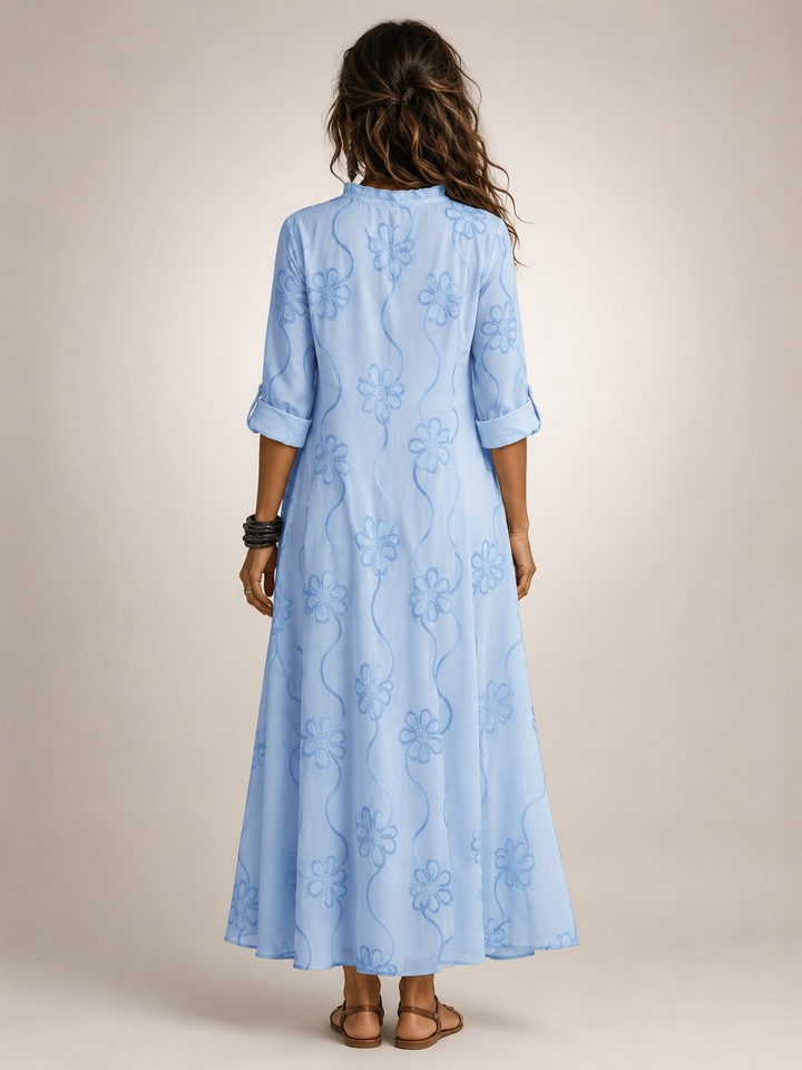 Merle Tummy-Flattering floral summer dress