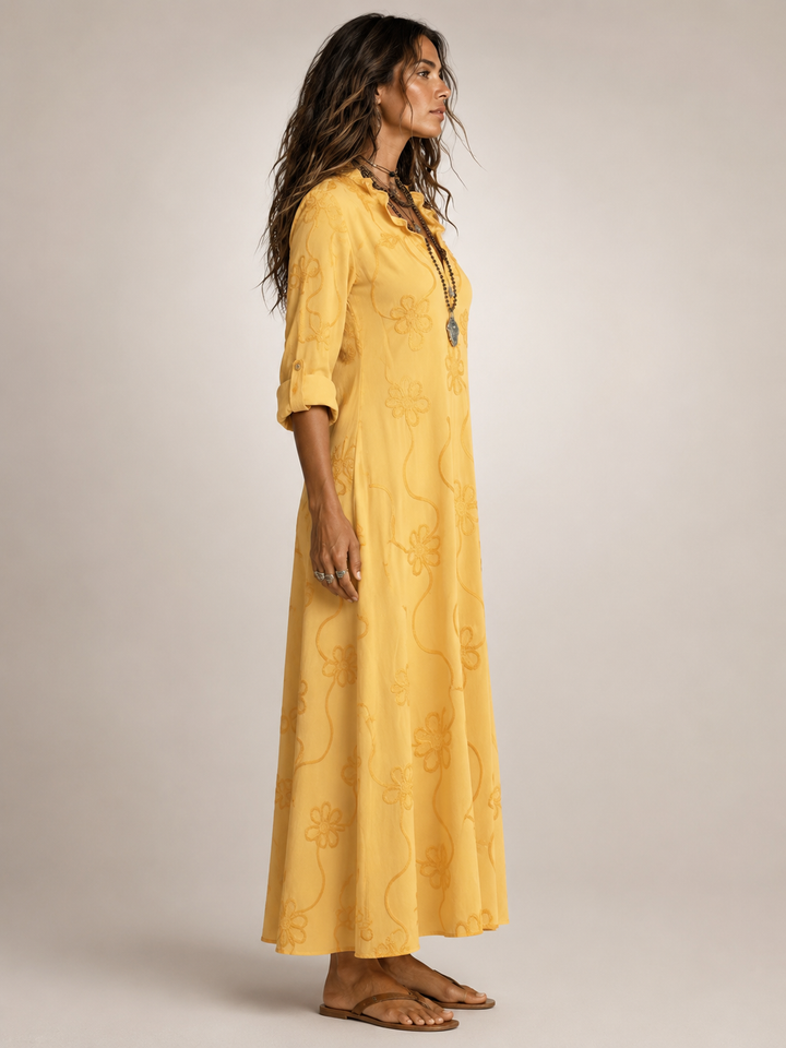 Merle Tummy-Flattering floral summer dress