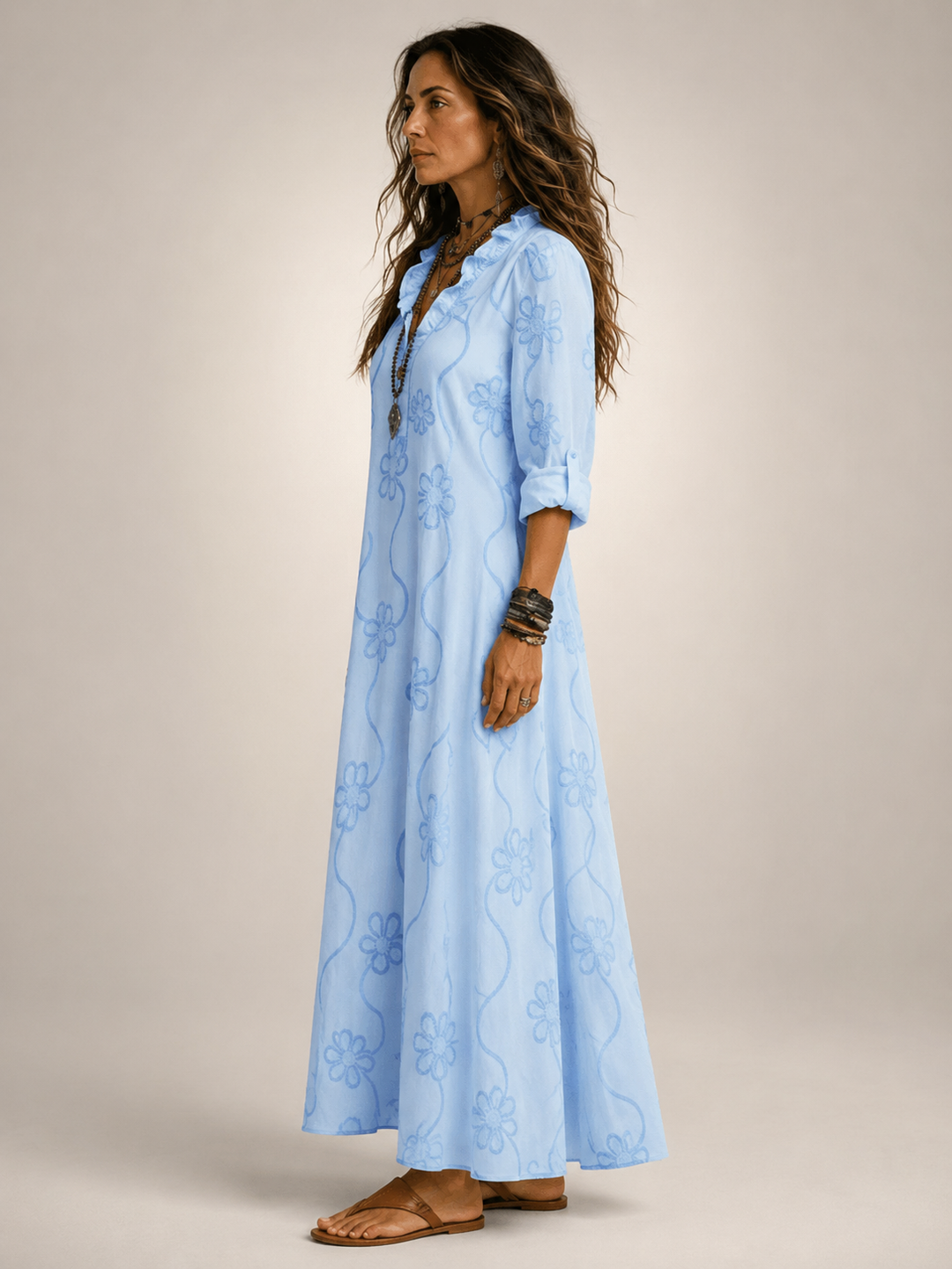 Merle Tummy-Flattering floral summer dress
