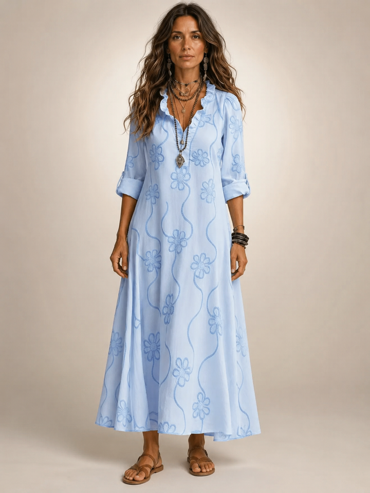 Merle Tummy-Flattering floral summer dress