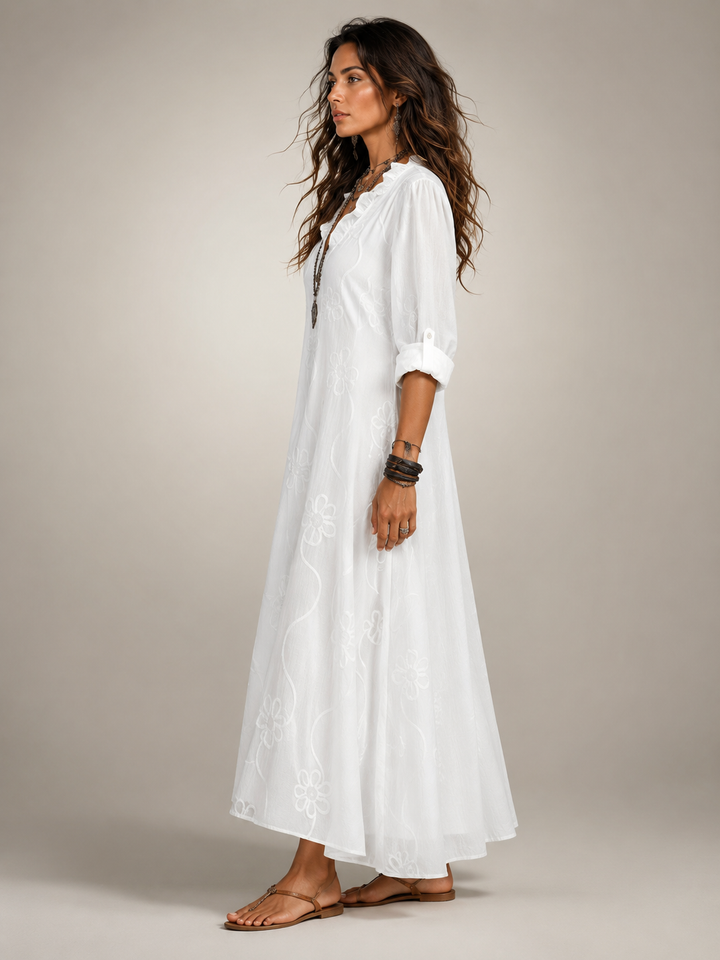 Merle Tummy-Flattering floral summer dress
