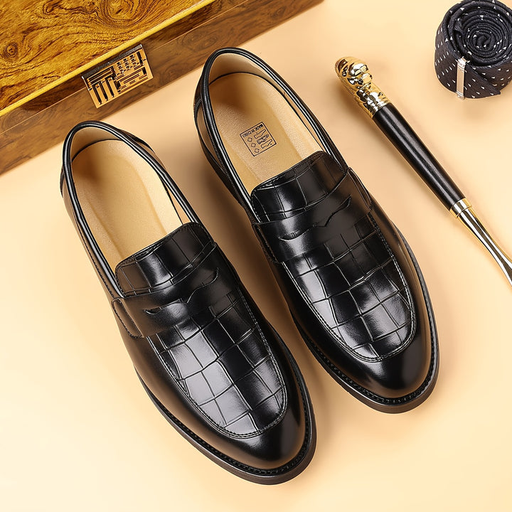 Pain-Free Comfort Orthopedic Loafers — Kensington Croc-Embossed