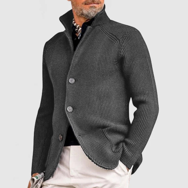 Benjamin Ribbed Knit Collar Cardigan