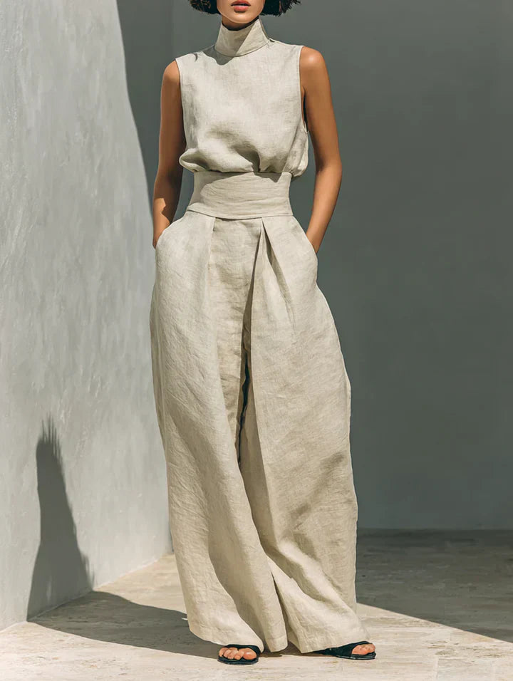 Flor | Cotton-Linen Wide-Leg Set