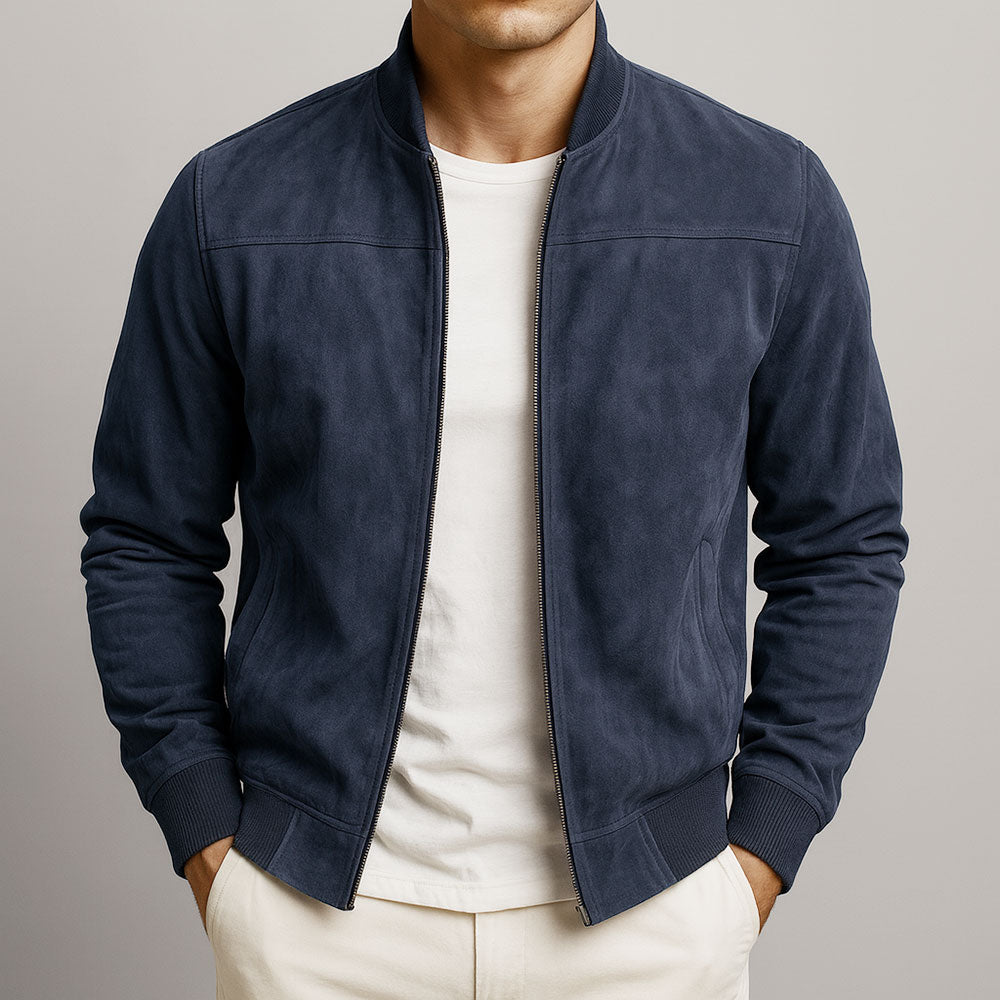 Carlos Suede Bomber Jacket
