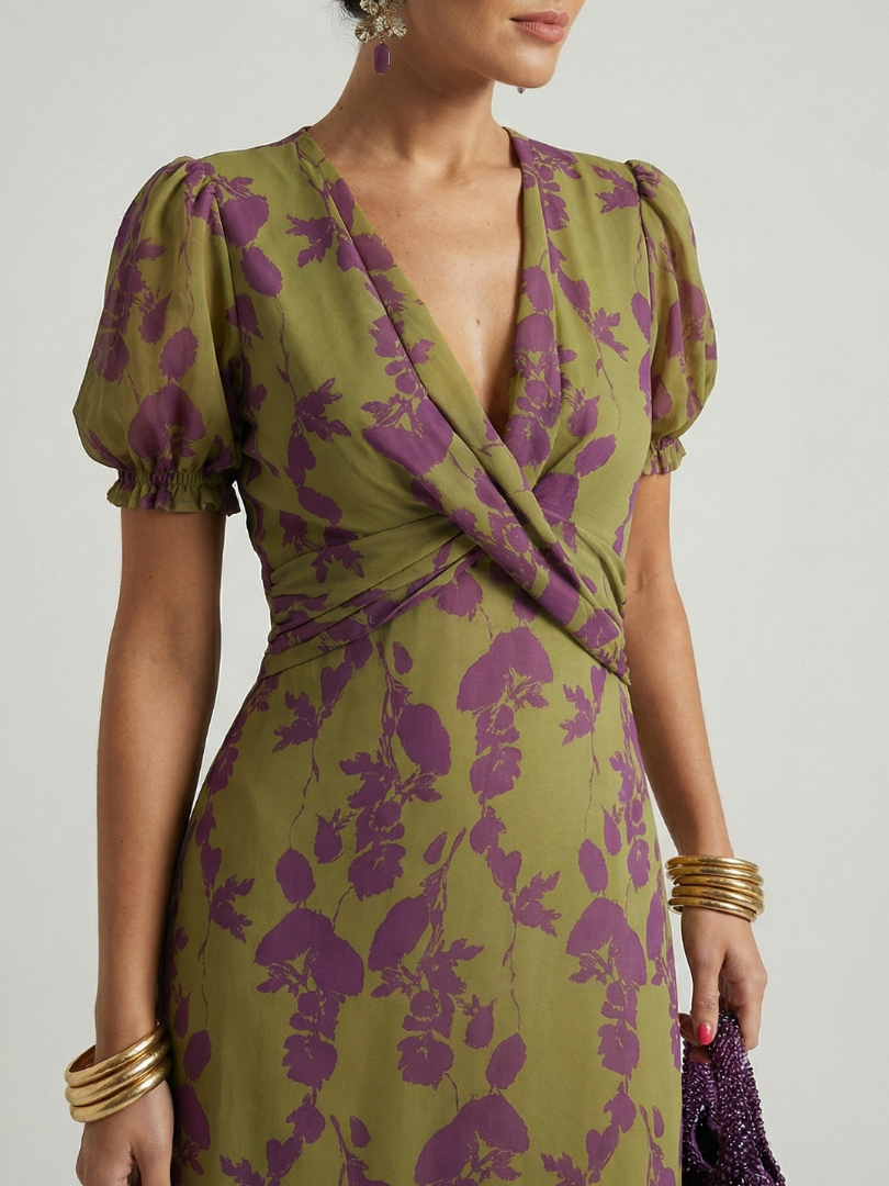 Virel Relaxed Floral Midi Dress by Roseworth London