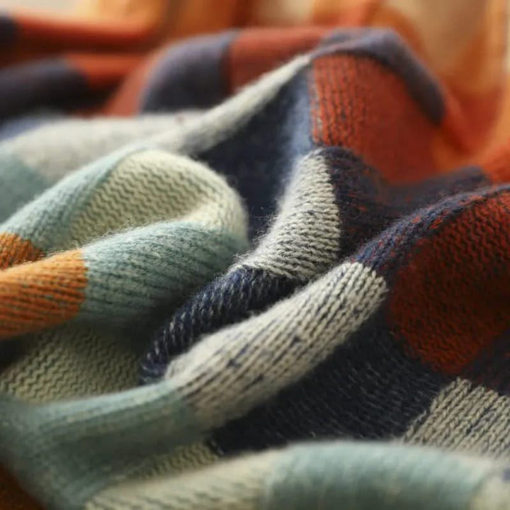 EMMA CHECKED MERINO JUMPER