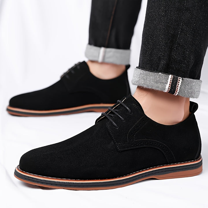 All-Day Comfort Derby Shoes — Aldgate Suede-Finish Brogue