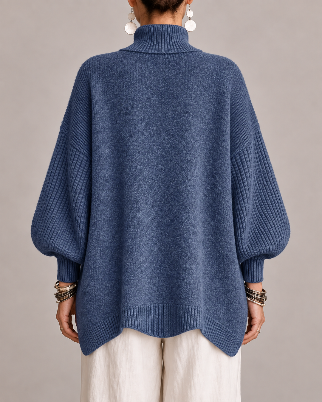 Kathleen Relaxed Folded-Neck Jumper