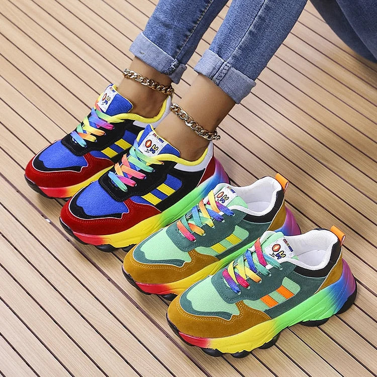Isolina Orthopaedic Colour-Block Trainers