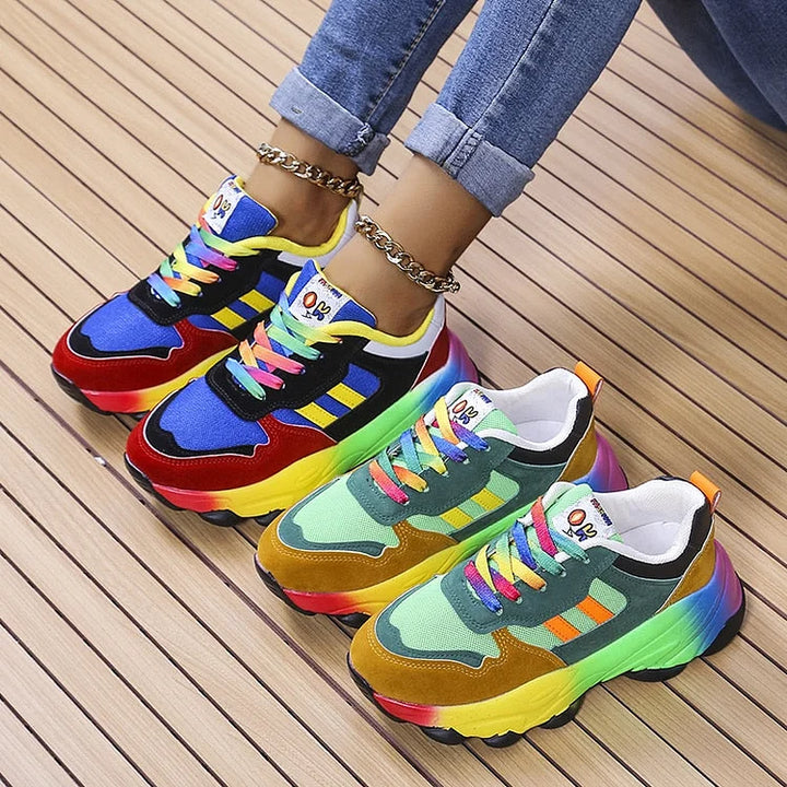 Isolina Orthopaedic Colour-Block Trainers