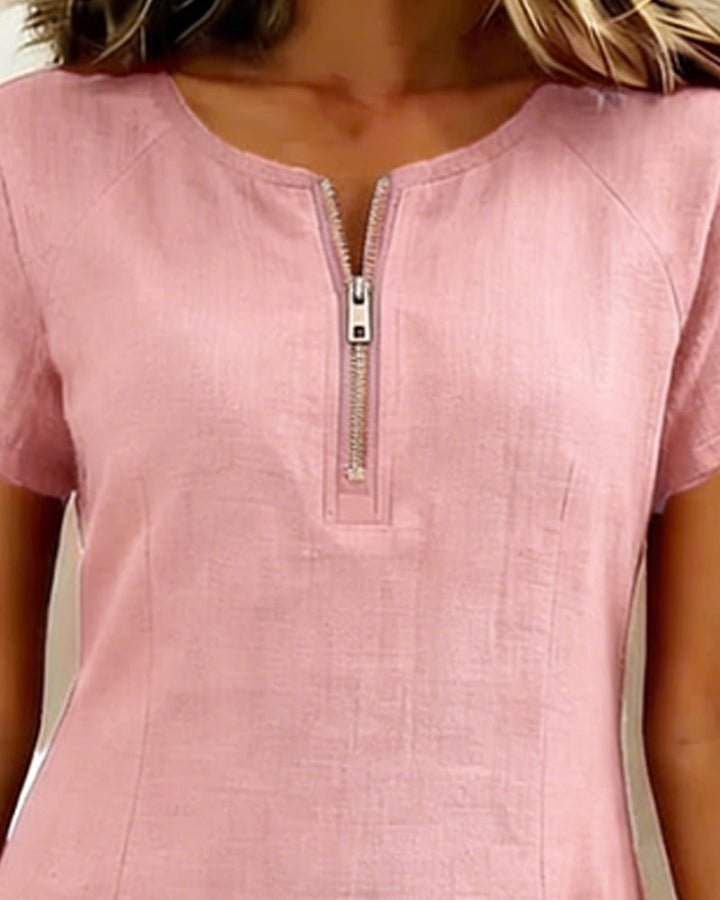 Linn Cotton dress with zip fastening