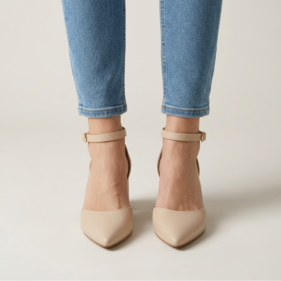 Elara Comfortable Pointed-Toe Block Heels