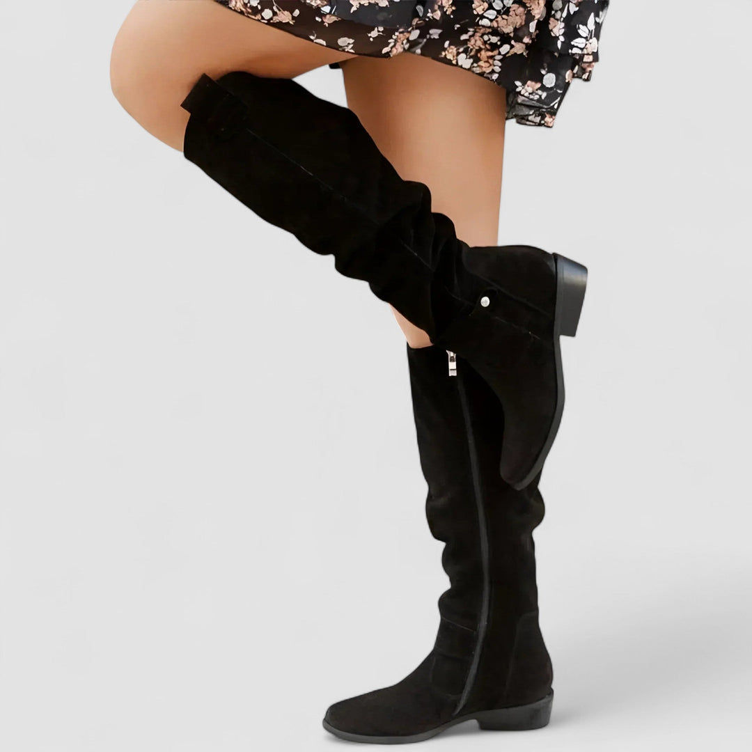 All-Day Support Nora Orthopaedic Boots — Suede-Look Western