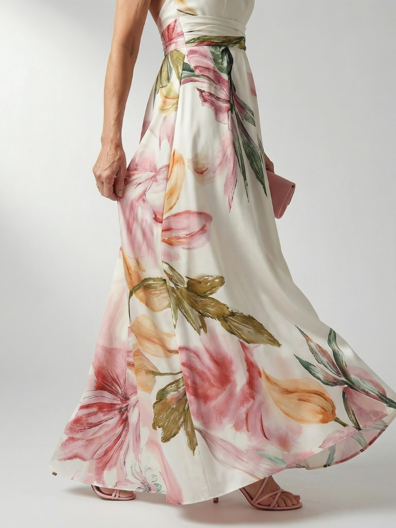 Amiel Light Floral Maxi Dress by Roseworth London