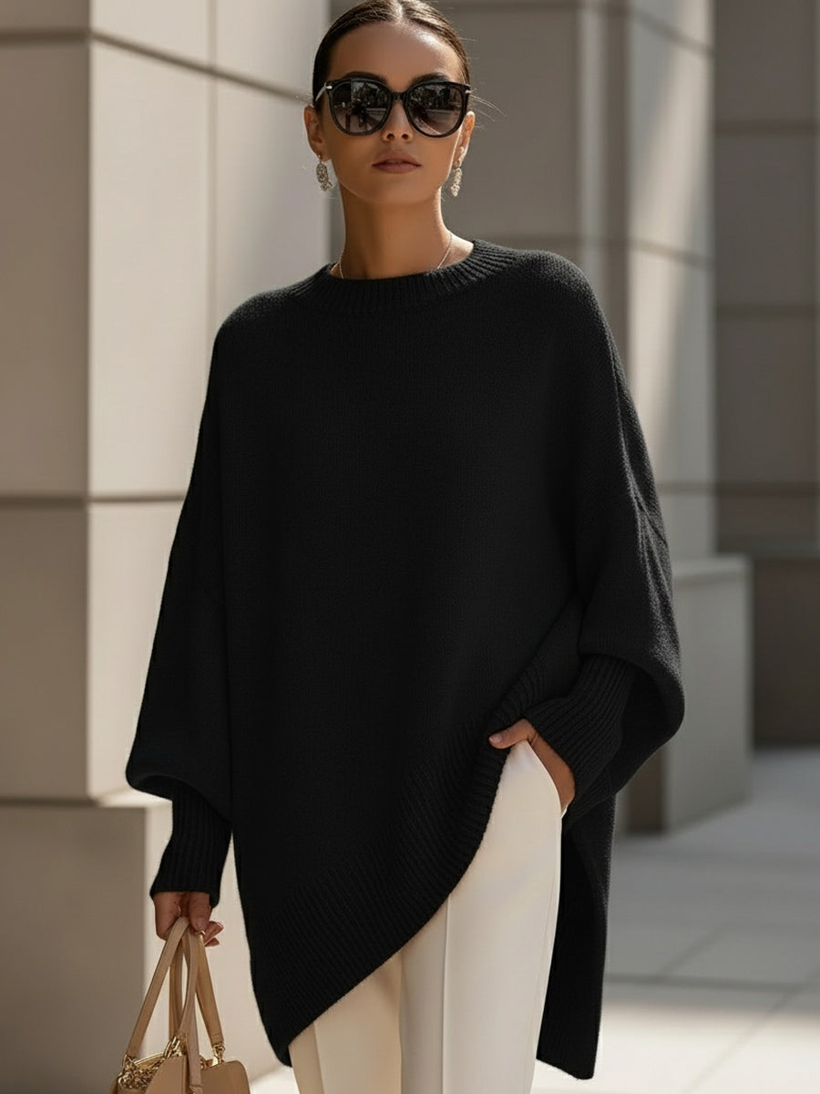 Jennifer Oversized Draped Wide-Neck Jumper