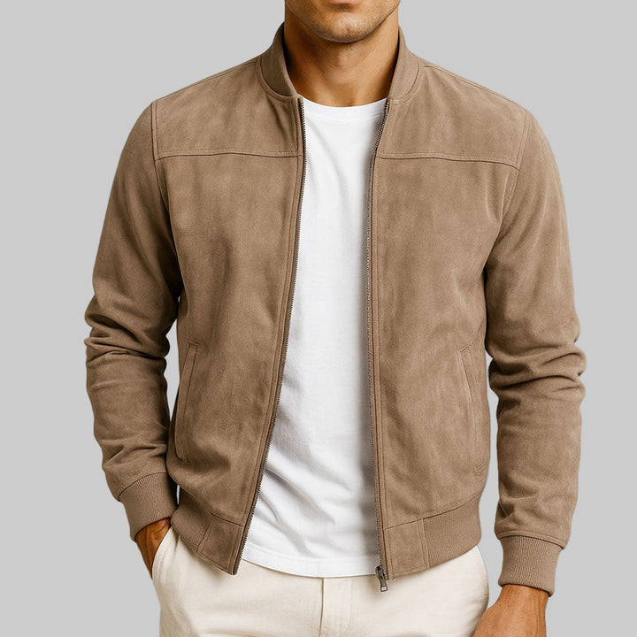 Carlos Suede Bomber Jacket