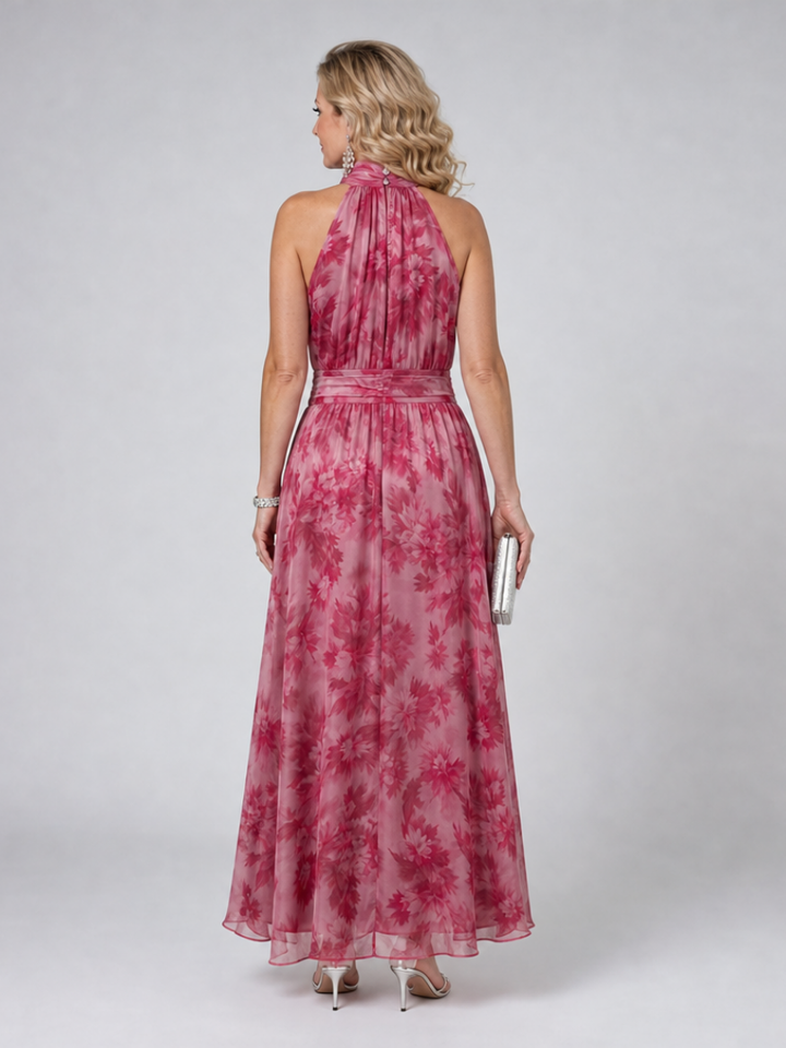 Avien Soft Halter Neck Midi Dress by Roseworth London
