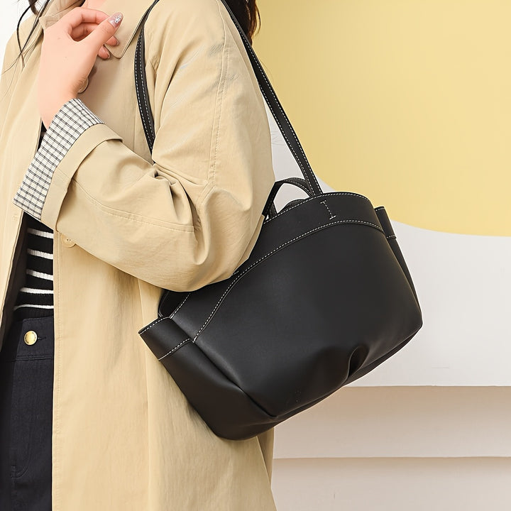Isla Structured Tote Bag & Pouch Set
