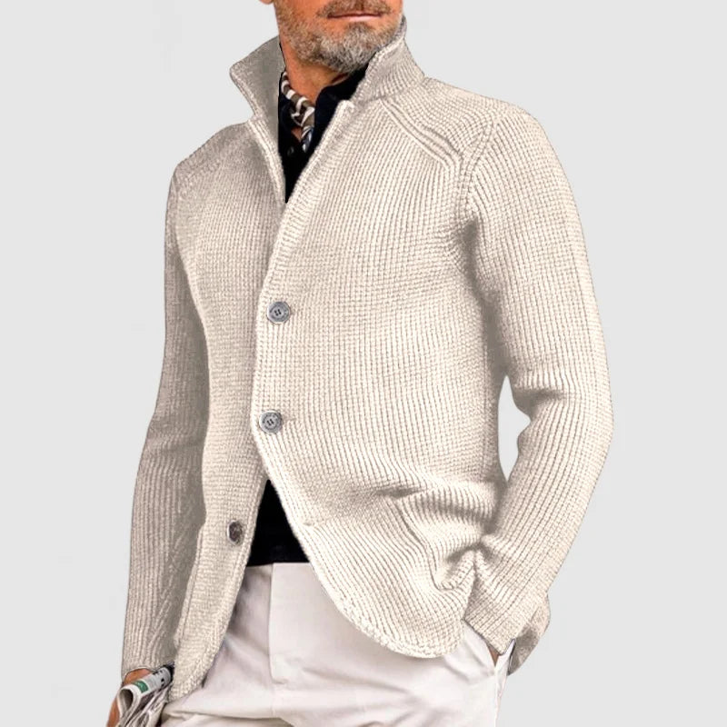 Benjamin Ribbed Knit Collar Cardigan