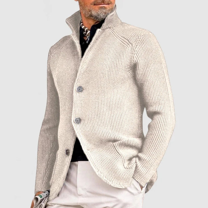 Benjamin Ribbed Knit Collar Cardigan