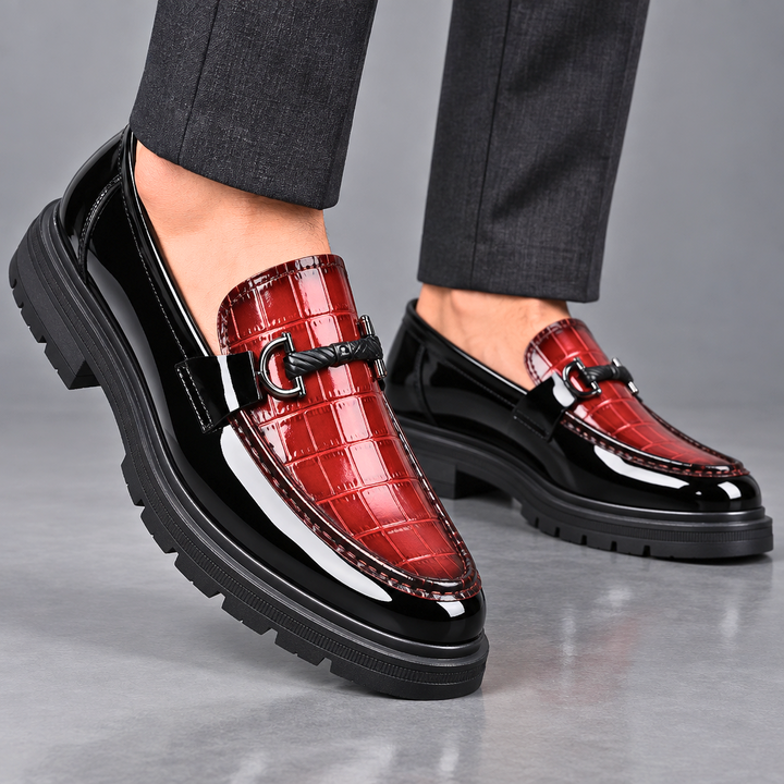 Dario Croc-Texture Derby Shoes