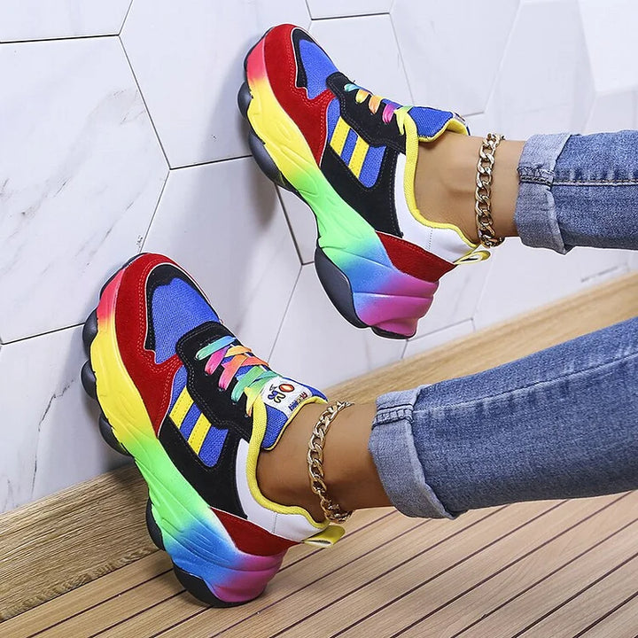 Isolina Orthopaedic Colour-Block Trainers