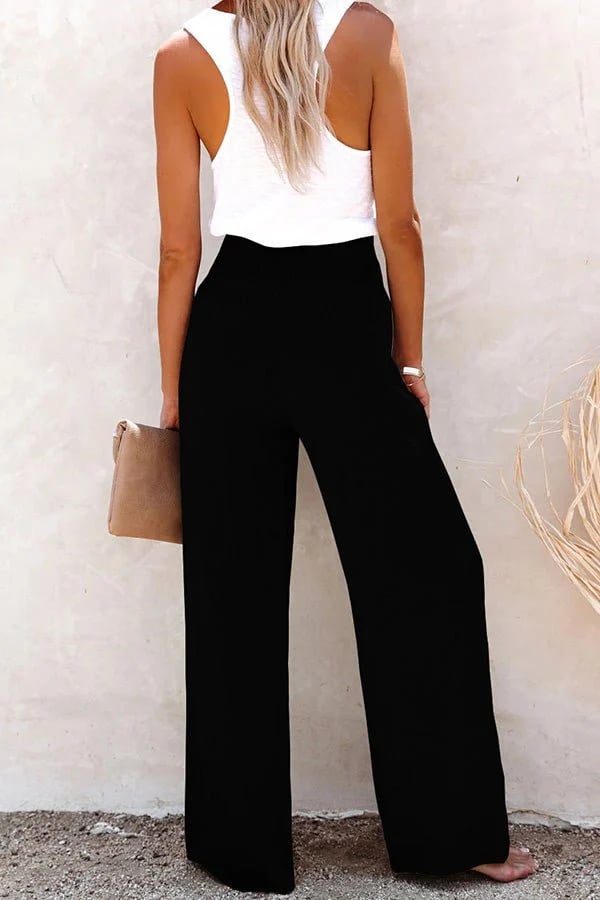 SHARON COMFORTABLE HIGH-WAISTED TROUSERS