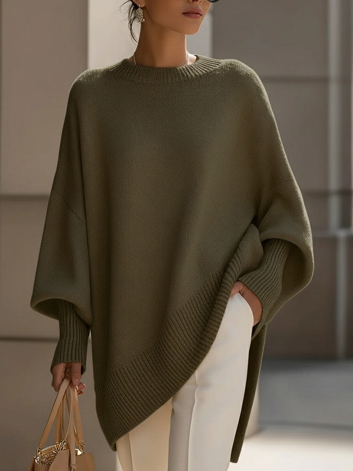Jennifer Oversized Draped Wide-Neck Jumper