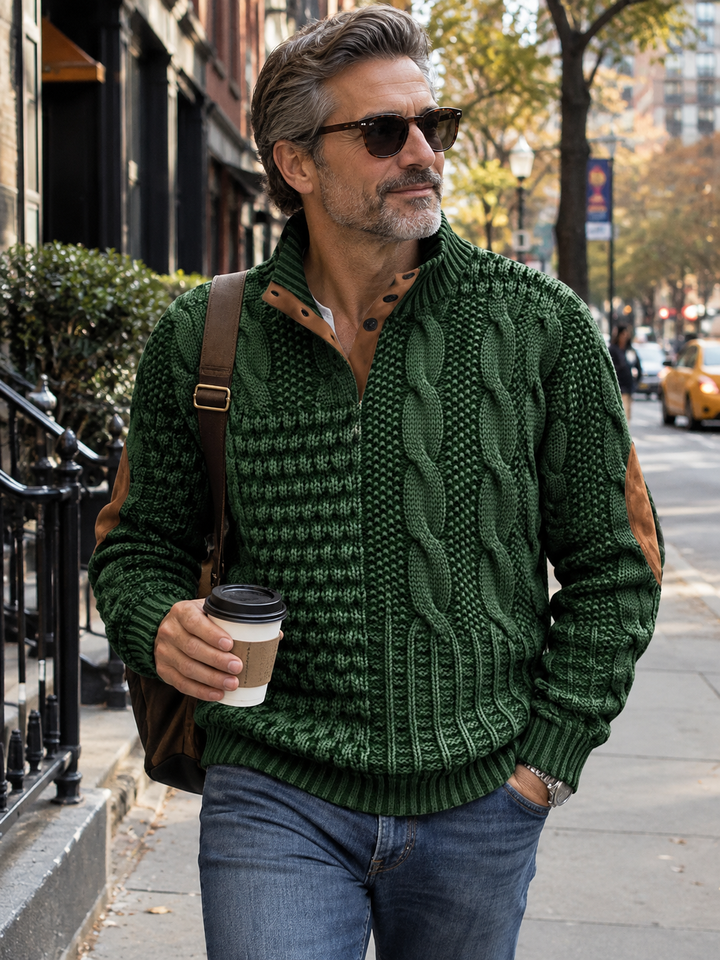 Olivier Textured Cable-Knit Jumper