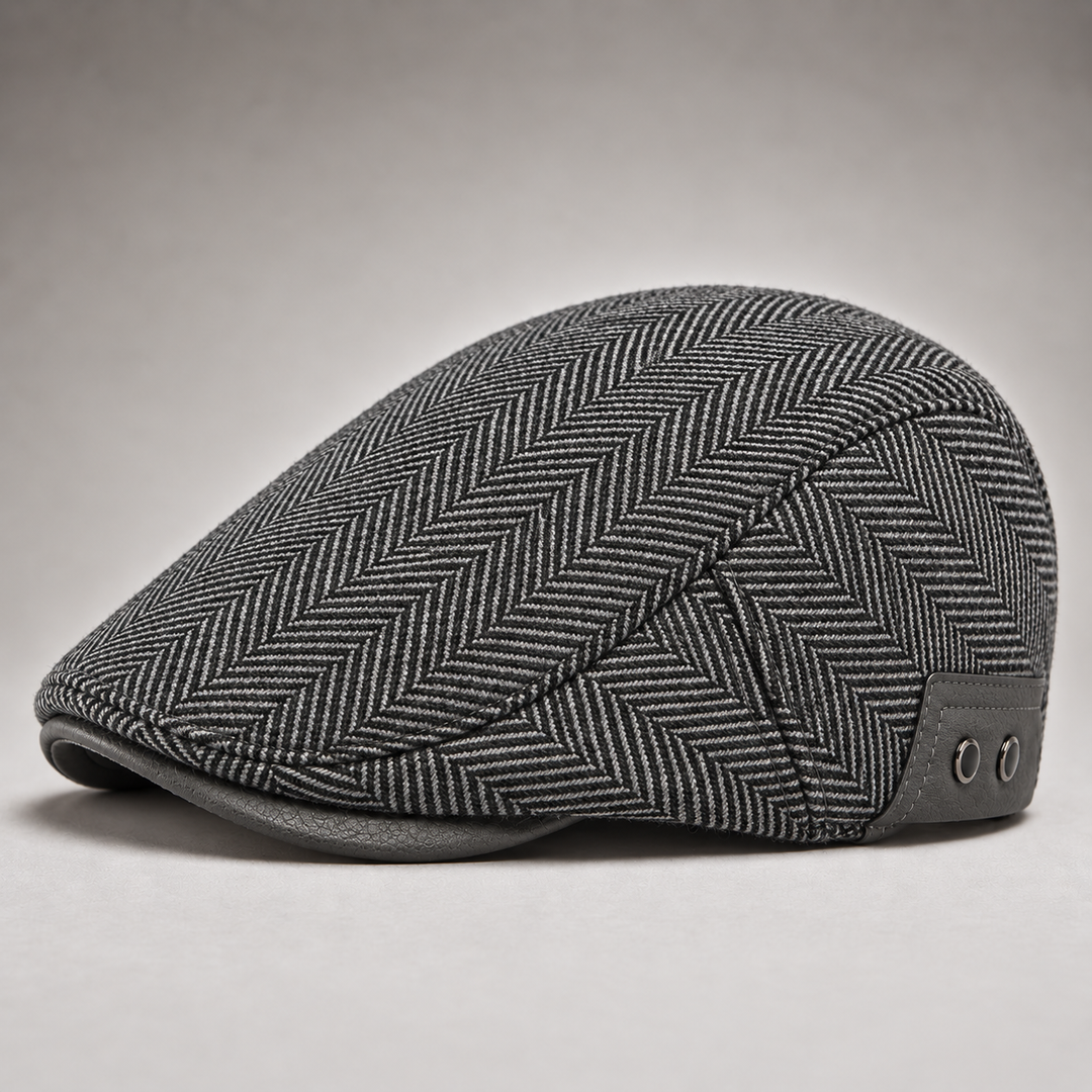 Thornton Herringbone Flat Cap