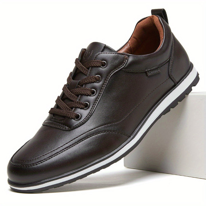 PRESTON LIGHTWEIGHT LEATHER SNEAKERS