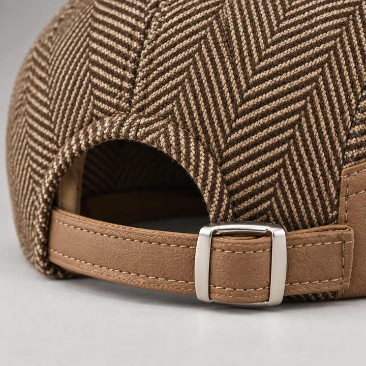 Thornton Herringbone Flat Cap