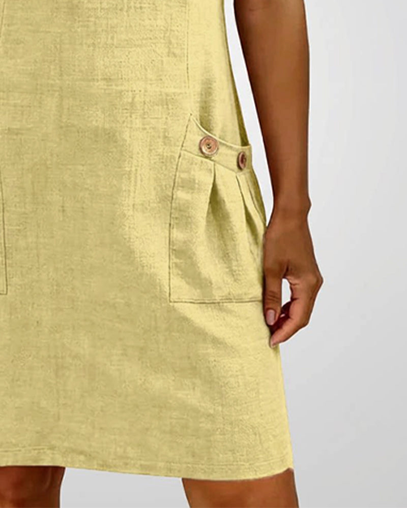 Linn Cotton dress with zip fastening