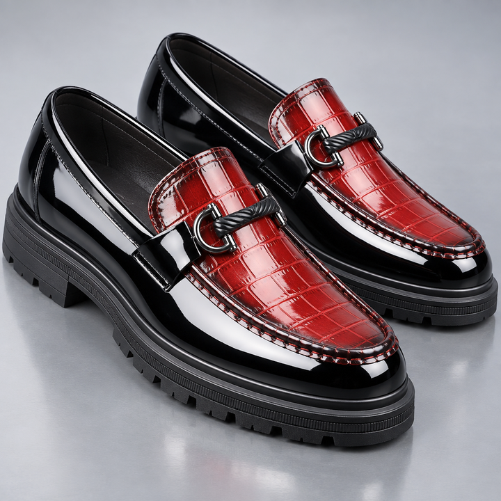 Dario Croc-Texture Derby Shoes