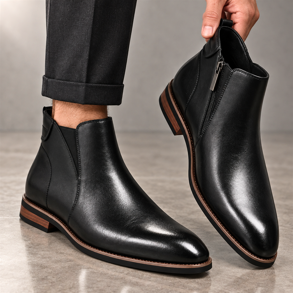 Salvatore Italian Leather Chelsea Boots