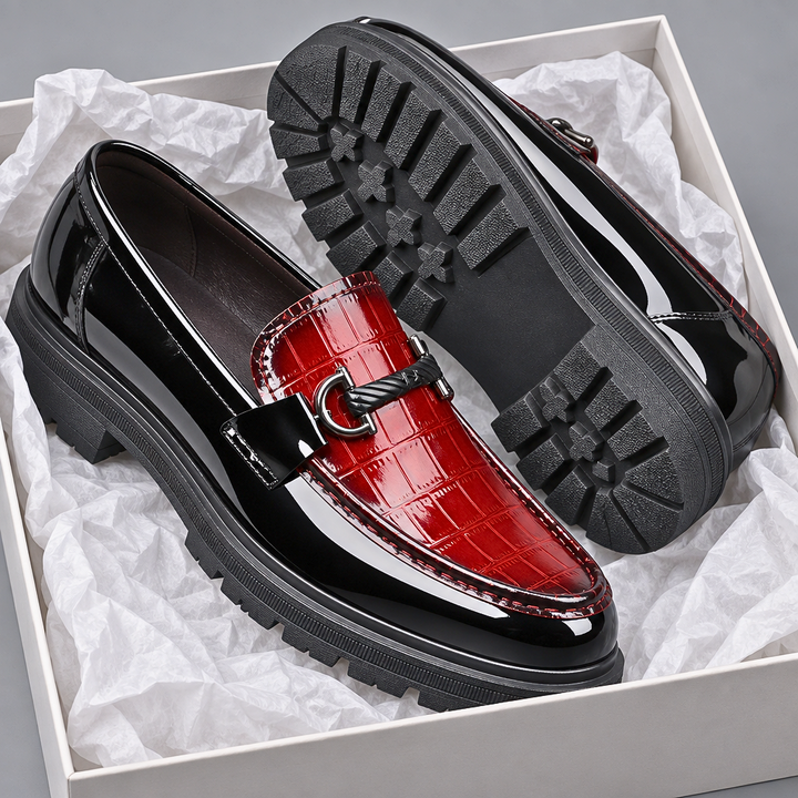 Dario Croc-Texture Derby Shoes