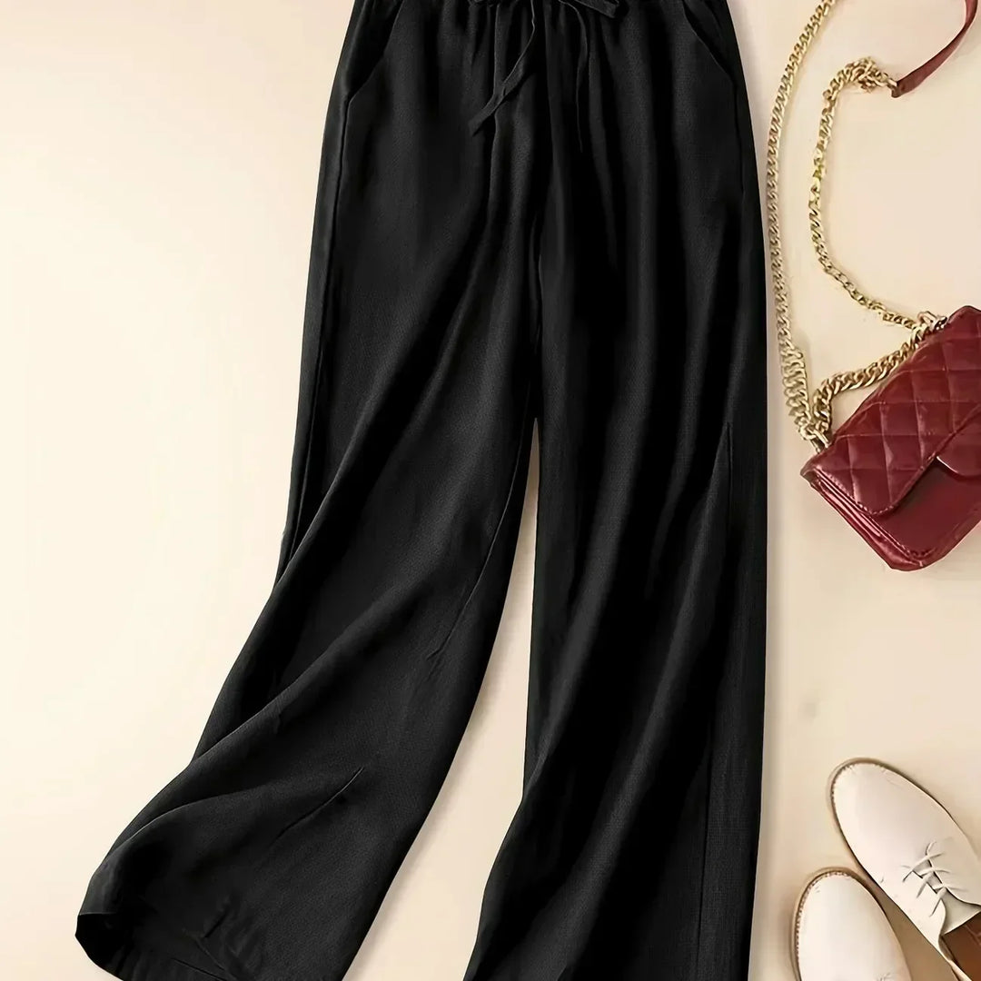 CHERRY RELAXED DRAWSTRING TROUSERS