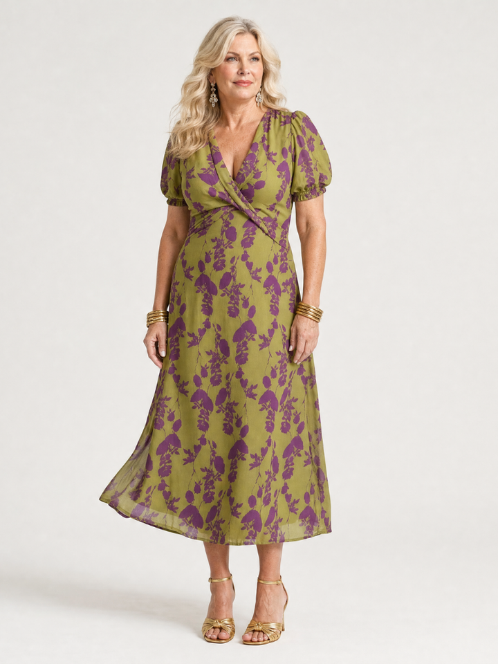 Virel Relaxed Floral Midi Dress by Roseworth London