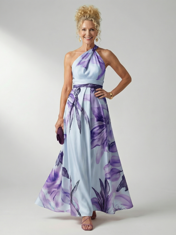 Amiel Light Floral Maxi Dress by Roseworth London